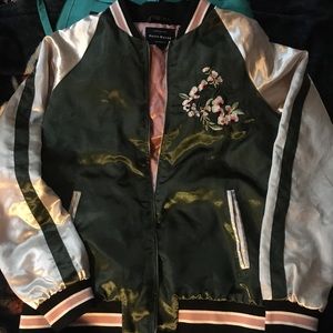 🍓HP🌺 Vintage Haute Monde Satin Embroidered Jacket